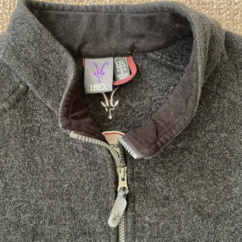 Men’s Ibex Wool Vest - Charcoal XXL - well worn - Picture 2 of 7
